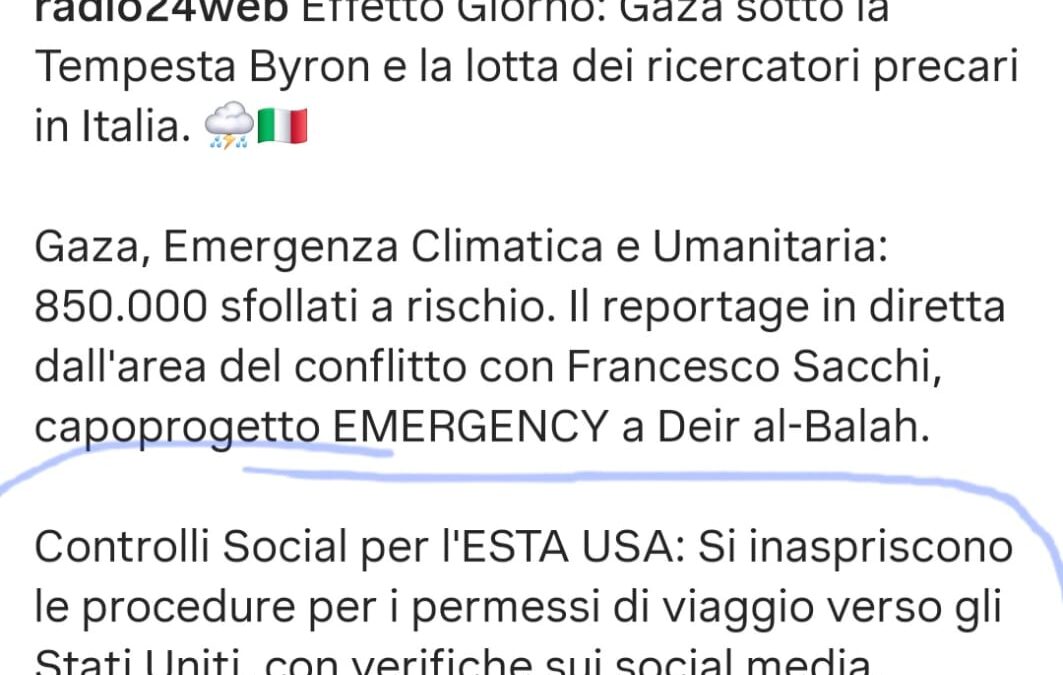 El abogado Giuseppe Panico, invitado de Radio 24, sobre las normas de entrada en los Estados Unidos